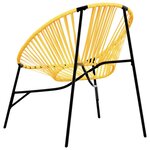 vidaXL Chaise œuf de jardin noir et jaune résine tressée
