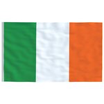 vidaXL Drapeau de l'Irlande et mât 6 08 m Aluminium