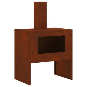 vidaXL Braise Rouillé 60 x 40 x 96 cm Acier patiné