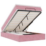 vidaXL Lit ottoman avec matelas rose 120x190 cm velours