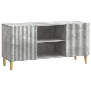vidaXL Meuble TV Gris béton 102 x 34 5 x 50 cm Bois d'ingénierie