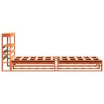 vidaXL Cadre de lit sans matelas cire marron 100x200cm bois pin massif
