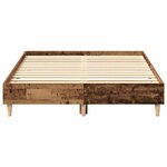 vidaXL Cadre de lit sans matelas vieux bois 140x190 cm bois ingénierie