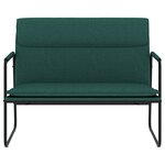 vidaXL Banc Vert foncé 100x64x80 cm Tissu