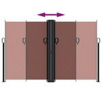 vidaXL Auvent latéral rétractable marron 160x600 cm