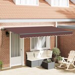 vidaXL Auvent Rétractable Marron 400 x 200 cm tissu