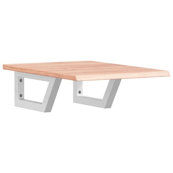 vidaXL Étagère de vasque murale acier et bois de chêne massif