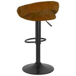 vidaXL Tabourets de bar lot de 2 marron velours