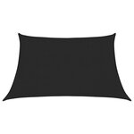 vidaXL Voile d'ombrage 160 g/m² Noir 3/4x2 m PEHD
