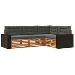 vidaXL Ensemble de canapés d'extérieur 4 pc Naturel et Anthracite