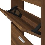 vidaXL Armoire à chaussures Chêne marron 59x17x150cm Bois d'ingénierie