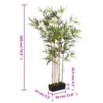vidaXL Bambou artificiel 1288 feuilles 180 cm vert