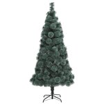 vidaXL Sapin de Noël artificiel avec support Vert 240 cm PET