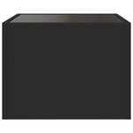 vidaXL Table de chevet avec LED infini noir 40x40x30 cm