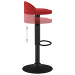 vidaXL Tabouret de bar Rouge bordeaux Velours