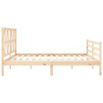 vidaXL Cadre de lit sans matelas 200x200 cm bois massif