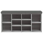 vidaXL Banc à chaussures sonoma gris 102x32x50 cm bois d'ingénierie
