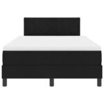 vidaXL Lit boxspring avec matelas avec matelas Noir 120 x 200 cm tissu