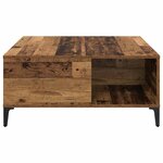 vidaXL Table basse Bois Ancien 80 x 80 x 36 5 cm Bois d'ingénierie