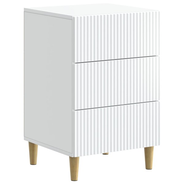 vidaXL Cabinet de chevet Blanc 43 x 41 x 66 5 cm Bois d'ingénierie