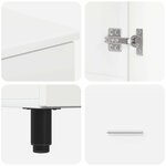 vidaXL Unité de vanité de salle de bain Blanc brillant 60 x 35 x 60 cm