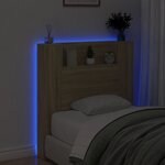 vidaXL Armoire tête de lit avec LED chêne sonoma 100x16 5x103 5 cm