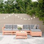 vidaXL Salon de jardin 6 Pièces bois massif sapin de douglas