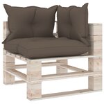 vidaXL Salon palette de jardin 4 Pièces avec coussins bois de pin