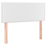 vidaXL Sommier à lattes de lit avec matelas Blanc 90x200 cm Similicuir