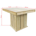 vidaXL Ensemble à manger d'extérieur 4 Pièces Bois de pin imprégné