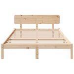 vidaXL Cadre de lit avec tête de lit 200x200 cm en bois de pin massif