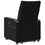 vidaXL Fauteuil inclinable de massage électrique Noir Tissu