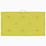 vidaXL Coussins de plancher de palette lot de 4 Vert pomme Coton