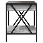vidaXL Table basse avec LED Infinity sonoma gris 40x40x49 cm