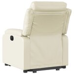 vidaXL Fauteuil inclinable Crème Similicuir