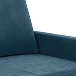 vidaXL Canapé à 2 places Bleu 140 cm Velours