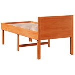 vidaXL Cadre de lit sans matelas cire marron 90x200 cm bois pin massif