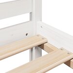 vidaXL Lit bibliothèque sans matelas blanc 150x200 cm bois pin massif