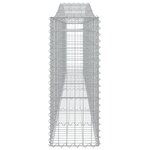 vidaXL Paniers à gabions arqués 5 Pièces 400x30x80/100 cm Fer galvanisé