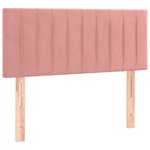 vidaXL Sommier à lattes de lit avec matelas et LED Rose 120x200cm