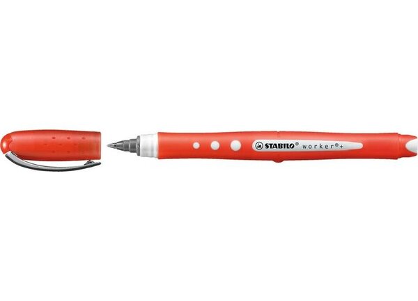 Roller WORKER Colorful Encre Liquide 100% Grip Tracé 0,5 mm rouge STABILO