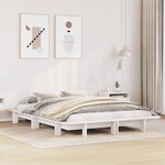 vidaXL Cadre de lit sans matelas blanc 120x200 cm bois de pin massif
