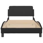 vidaXL Cadre de lit Dover noir 100x200 cm similicuir