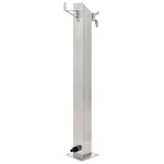 vidaXL Colonne à eau de jardin carrée Acier inoxydable 95 cm