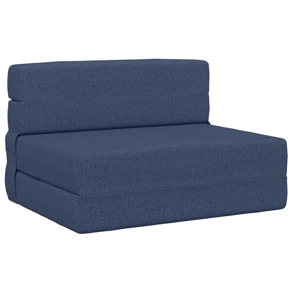 vidaXL Canapé-lit pliable Bleu 70 x 72 x 60 cm Tissu