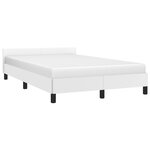 vidaXL Cadre de lit avec tête de lit blanc 120x190 cm similicuir