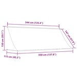 vidaXL Auvent rétractable 350x150 cm Anthracite