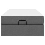 vidaXL Cadre de lit avec matelas Gris foncé 90 x 190 cm tissu