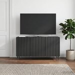 vidaXL Meuble TV Noir 99 x 34 5 x 52 cm Bois d'ingénierie