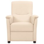 vidaXL Fauteuil de massage Crème Tissu